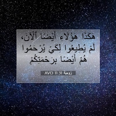 Picture 07 - رُومِيَةَ 11:31 AVD - هَكَذَا هَؤُلَاءِ أَيْضًا - Bible Verse Picture