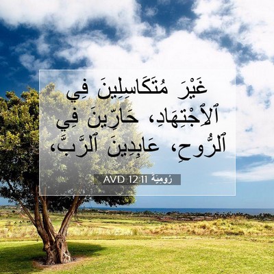 Picture 07 - رُومِيَةَ 12:11 AVD - غَيْرَ مُتَكَاسِلِينَ فِي - Bible Verse Picture