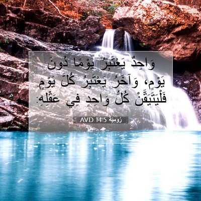 Picture 07 - رُومِيَةَ 14:5 AVD - وَاحِدٌ يَعْتَبِرُ - Bible Verse Picture