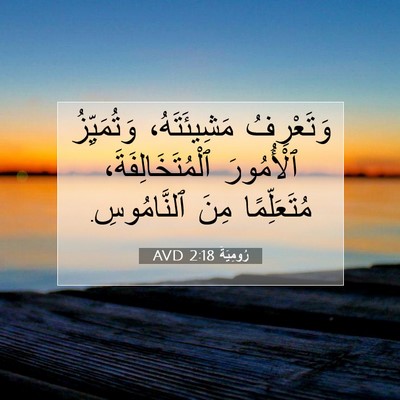 Picture 07 - رُومِيَةَ 2:18 AVD - وَتَعْرِفُ مَشِيئَتَهُ، - Bible Verse Picture