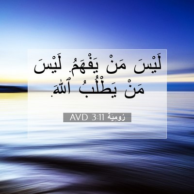 Picture 07 - رُومِيَةَ 3:11 AVD - لَيْسَ مَنْ يَفْهَمُ. - Bible Verse Picture