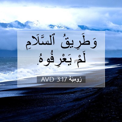 Picture 07 - رُومِيَةَ 3:17 AVD - وَطَرِيقُ ٱلسَّلَامِ لَمْ - Bible Verse Picture
