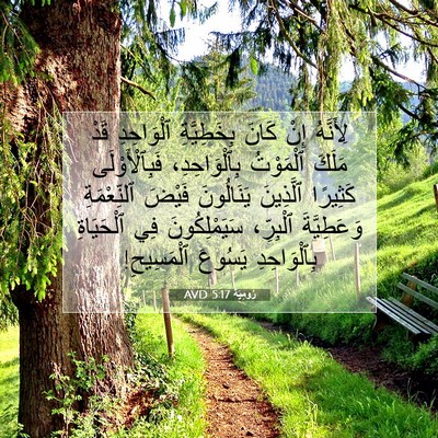 Picture 07 - رُومِيَةَ 5:17 AVD - لِأَنَّهُ إِنْ كَانَ - Bible Verse Picture