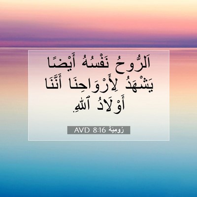 Picture 07 - رُومِيَةَ 8:16 AVD - اَلرُّوحُ نَفْسُهُ - Bible Verse Picture