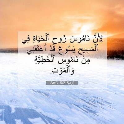 Picture 07 - رُومِيَةَ 8:2 AVD - لِأَنَّ نَامُوسَ رُوحِ - Bible Verse Picture