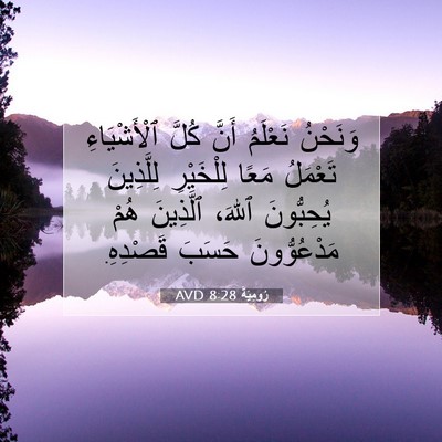 Picture 07 - رُومِيَةَ 8:28 AVD - وَنَحْنُ نَعْلَمُ أَنَّ - Bible Verse Picture