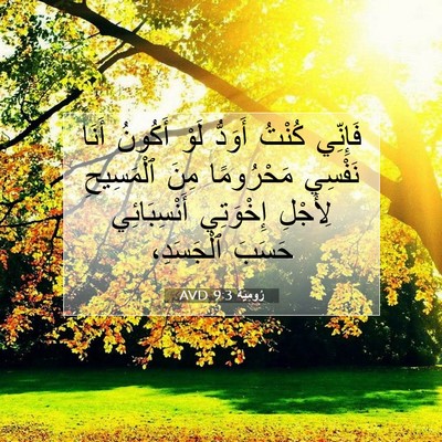 Picture 07 - رُومِيَةَ 9:3 AVD - فَإِنِّي كُنْتُ أَوَدُّ - Bible Verse Picture