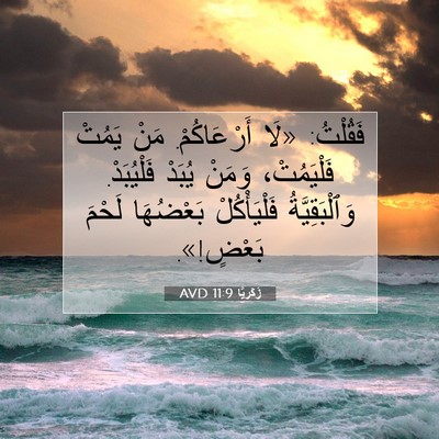 Picture 07 - زَكَريَّا 11:9 AVD - فَقُلْتُ: «لَا - Bible Verse Picture