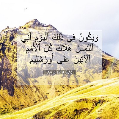 Picture 07 - زَكَريَّا 12:9 AVD - وَيَكُونُ فِي ذَلِكَ - Bible Verse Picture