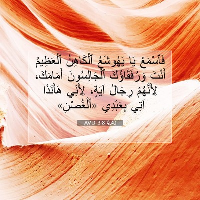 Picture 07 - زَكَريَّا 3:8 AVD - فَٱسْمَعْ يَا يَهُوشَعُ - Bible Verse Picture