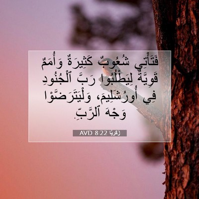 Picture 07 - زَكَريَّا 8:22 AVD - فَتَأْتِي شُعُوبٌ - Bible Verse Picture