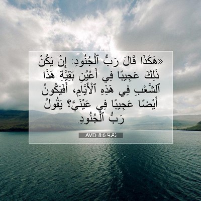 Picture 07 - زَكَريَّا 8:6 AVD - «هَكَذَا قَالَ رَبُّ - Bible Verse Picture
