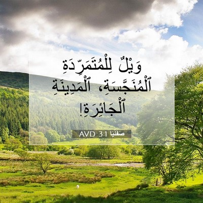 Picture 07 - صَفَنْيَا 3:1 AVD - وَيْلٌ لِلْمُتَمَرِّدَةِ - Bible Verse Picture