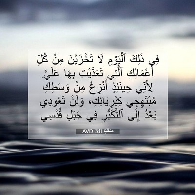 Picture 07 - صَفَنْيَا 3:11 AVD - فِي ذَلِكَ ٱلْيَوْمِ لَا - Bible Verse Picture