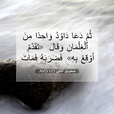 Picture 07 - صَمُوئِيلَ ٱلثَّانِي 1:15 AVD - ثُمَّ دَعَا دَاوُدُ - Bible Verse Picture