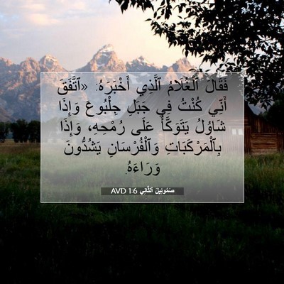Picture 07 - صَمُوئِيلَ ٱلثَّانِي 1:6 AVD - فَقَالَ ٱلْغُلَامُ - Bible Verse Picture