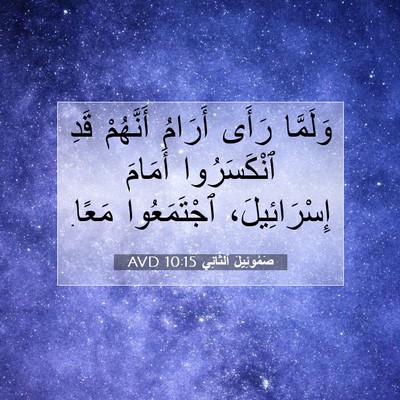 Picture 07 - صَمُوئِيلَ ٱلثَّانِي 10:15 AVD - وَلَمَّا رَأَى أَرَامُ - Bible Verse Picture