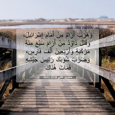 Picture 07 - صَمُوئِيلَ ٱلثَّانِي 10:18 AVD - وَهَرَبَ أَرَامُ مِنْ - Bible Verse Picture