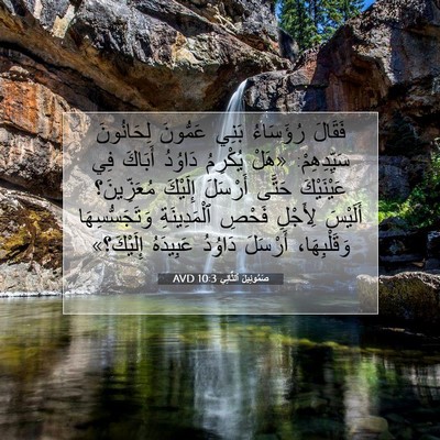 Picture 07 - صَمُوئِيلَ ٱلثَّانِي 10:3 AVD - فَقَالَ رُؤَسَاءُ بَنِي - Bible Verse Picture