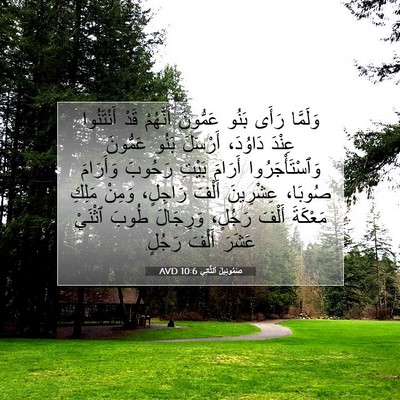 Picture 07 - صَمُوئِيلَ ٱلثَّانِي 10:6 AVD - وَلَمَّا رَأَى بَنُو - Bible Verse Picture