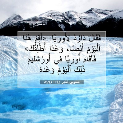 Picture 07 - صَمُوئِيلَ ٱلثَّانِي 11:12 AVD - فَقَالَ دَاوُدُ - Bible Verse Picture