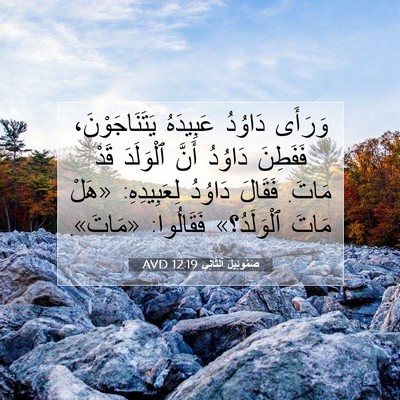 Picture 07 - صَمُوئِيلَ ٱلثَّانِي 12:19 AVD - وَرَأَى دَاوُدُ عَبِيدَهُ - Bible Verse Picture