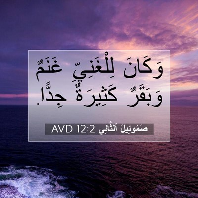 Picture 07 - صَمُوئِيلَ ٱلثَّانِي 12:2 AVD - وَكَانَ لِلْغَنِيِّ - Bible Verse Picture