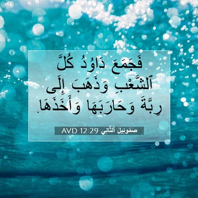 Picture 07 - صَمُوئِيلَ ٱلثَّانِي 12:29 AVD - فَجَمَعَ دَاوُدُ كُلَّ - Bible Verse Picture