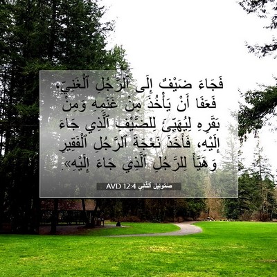 Picture 07 - صَمُوئِيلَ ٱلثَّانِي 12:4 AVD - فَجَاءَ ضَيْفٌ إِلَى - Bible Verse Picture