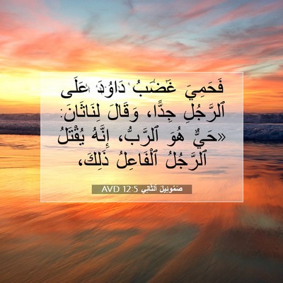 Picture 07 - صَمُوئِيلَ ٱلثَّانِي 12:5 AVD - فَحَمِيَ غَضَبُ دَاوُدَ - Bible Verse Picture