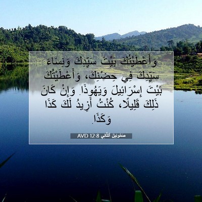 Picture 07 - صَمُوئِيلَ ٱلثَّانِي 12:8 AVD - وَأَعْطَيْتُكَ بَيْتَ - Bible Verse Picture