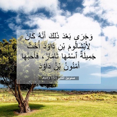 Picture 07 - صَمُوئِيلَ ٱلثَّانِي 13:1 AVD - وَجَرَى بَعْدَ ذَلِكَ - Bible Verse Picture