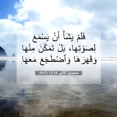 Picture 07 - صَمُوئِيلَ ٱلثَّانِي 13:14 AVD - فَلَمْ يَشَأْ أَنْ - Bible Verse Picture