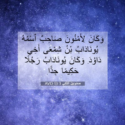 Picture 07 - صَمُوئِيلَ ٱلثَّانِي 13:3 AVD - وَكَانَ لِأَمْنُونَ - Bible Verse Picture