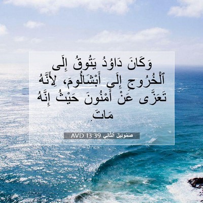 Picture 07 - صَمُوئِيلَ ٱلثَّانِي 13:39 AVD - وَكَانَ دَاوُدُ يَتُوقُ - Bible Verse Picture