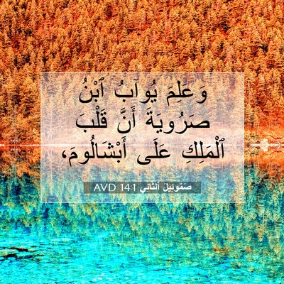 Picture 07 - صَمُوئِيلَ ٱلثَّانِي 14:1 AVD - وَعَلِمَ يُوآبُ ٱبْنُ - Bible Verse Picture