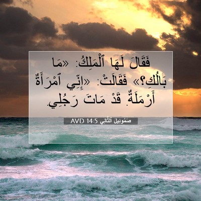 Picture 07 - صَمُوئِيلَ ٱلثَّانِي 14:5 AVD - فَقَالَ لَهَا ٱلْمَلِكُ: - Bible Verse Picture