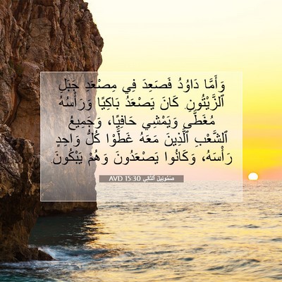 Picture 07 - صَمُوئِيلَ ٱلثَّانِي 15:30 AVD - وَأَمَّا دَاوُدُ فَصَعِدَ - Bible Verse Picture