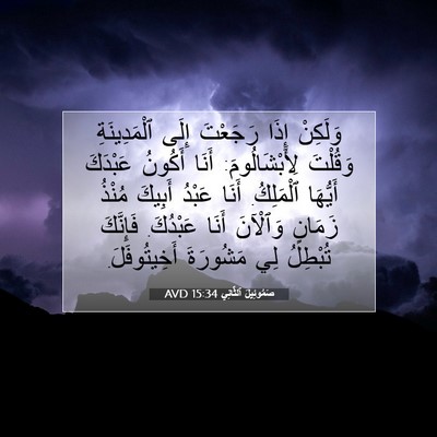 Picture 07 - صَمُوئِيلَ ٱلثَّانِي 15:34 AVD - وَلَكِنْ إِذَا رَجَعْتَ - Bible Verse Picture