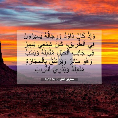 Picture 07 - صَمُوئِيلَ ٱلثَّانِي 16:13 AVD - وَإِذْ كَانَ دَاوُدُ - Bible Verse Picture