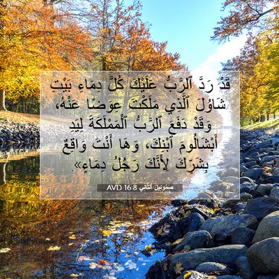 Picture 07 - صَمُوئِيلَ ٱلثَّانِي 16:8 AVD - قَدْ رَدَّ ٱلرَّبُّ - Bible Verse Picture