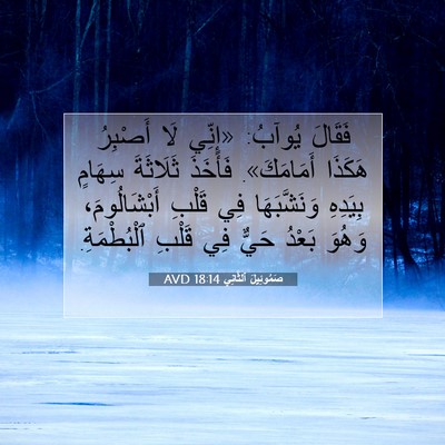 Picture 07 - صَمُوئِيلَ ٱلثَّانِي 18:14 AVD - فَقَالَ يُوآبُ: «إِنِّي - Bible Verse Picture