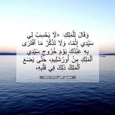 Picture 07 - صَمُوئِيلَ ٱلثَّانِي 19:19 AVD - وَقَالَ لِلْمَلِكِ: «لَا - Bible Verse Picture