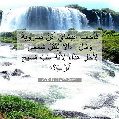 Picture 07 - صَمُوئِيلَ ٱلثَّانِي 19:21 AVD - فَأَجَابَ أَبِيشَايُ - Bible Verse Picture