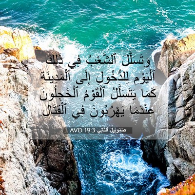 Picture 07 - صَمُوئِيلَ ٱلثَّانِي 19:3 AVD - وَتَسَلَّلَ ٱلشَّعْبُ فِي - Bible Verse Picture