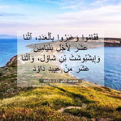 Picture 07 - صَمُوئِيلَ ٱلثَّانِي 2:15 AVD - فَقَامُوا وَعَبَرُوا - Bible Verse Picture