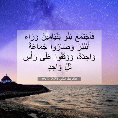 Picture 07 - صَمُوئِيلَ ٱلثَّانِي 2:25 AVD - فَٱجْتَمَعَ بَنُو - Bible Verse Picture