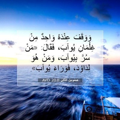 Picture 07 - صَمُوئِيلَ ٱلثَّانِي 20:11 AVD - وَوَقَفَ عِنْدَهُ وَاحِدٌ - Bible Verse Picture