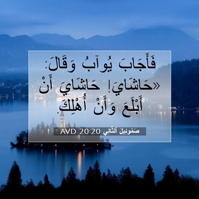 Picture 07 - صَمُوئِيلَ ٱلثَّانِي 20:20 AVD - فَأَجَابَ يُوآبُ وَقَالَ: - Bible Verse Picture