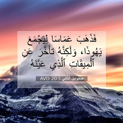 Picture 07 - صَمُوئِيلَ ٱلثَّانِي 20:5 AVD - فَذَهَبَ عَمَاسَا - Bible Verse Picture